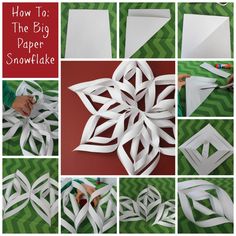 how to make paper snowflakes with the big paper snowflake