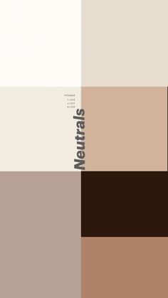 an image of a book cover that has different colors and shapes on it, with the title neutrals written in black