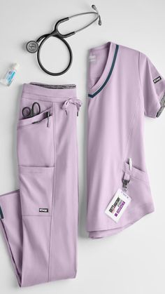 Nursing Scrubs Outfits, Nurse Fashion Scrubs, Vet Scrubs, Wisteria Purple, Healthcare Uniforms, Dental Scrubs