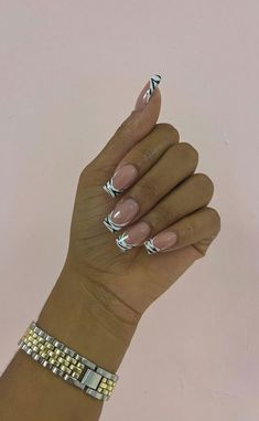 Zebra French Tip Nails Short, French Tip Nails Zebra Print, Short Zebra French Nails, Zebra French Tip Nails Square, Square French Designs, French Tip With Zebra Print, Zebra Print Tip Nails, Zebra Tips Nails, Zebra Square Nails