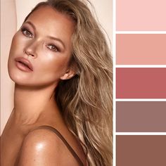 A Soft Autumn colour palette - Kate Moss for Charlotte Tilbury Best Hair Color For Soft Autumn, Soft Autumn Makeup, Wardrobe Colors, Autumn Skin