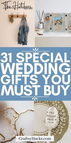 wedding gifts you must buy from crafty hacks on etsyle com, with the title 31 special wedding gifts you must buy