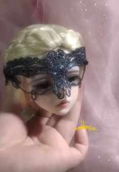 Dollmore 1/3 & Uncle BJD Headwear Lace Queen Eye Mask Flash Black Doll Accessory | eBay Creepy Crafts, Black Doll, Doll Accessories, Eye Mask, Flash, Mask, Queen, Screen, Dolls