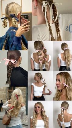 Hairstyles For Layered Hair, Ribbon Hairstyle, Work Hairstyles, School Hairstyles, Hair Up Styles