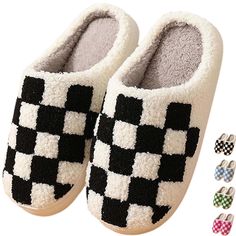 PRICES MAY VARY. 【Checkered Design】The classic plaid design gives people a casual and fashionable feeling. 【Memory Foam Insole】High density memory foam is used, which has shock absorption, and can relax your feet without fatigue. 【Non-slip Sole】The traction of the TPR sole is not a concern for slipping. 【Great Gift】 Surprise your loved ones with these funny slippers, which make a thoughtful and unique gift for birthdays, holidays, or as a "just because" present. 【Cozy Home Companion】Perfect for Best Slippers For Men, Slytherin Stuff, Plush Bedroom, Cool Slippers, Funny Slippers, Burr Basket, Shark Slippers, Holiday Baskets, Checker Design