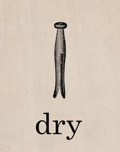 an advertisement for dry with a drawing of a man's head and the words dry on it