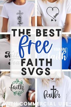 the best free faith svg files for crochet, knitting and t - shirts