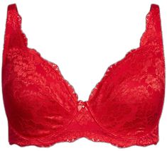 Red Bra With Removable Pads, Red Full Cup Bra With Removable Pads, Demi Bra, Hook Eye, City Chic, Underwire Bra, The Heat, Bra, Lace