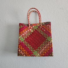 Made In Africa. Beautiful Vibrant Colors. Cute Small Tote Bag. Brand New. Light But Sturdy. Multi Color. Width 12" Approx Length 12" Depth 4" Strap Length 6" Small Tote Bag, Handmade Bag, Small Tote, Bag Brand, Handmade Bags, Womens Tote Bags, Pink Red, Lady In Red, Multi Color