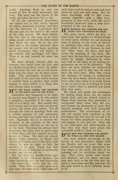 an old newspaper article about the story of the earth