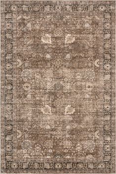 an area rug with brown and beige colors