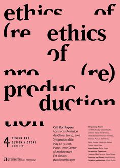 the poster for an exhibition with black letters on pink background and white lettering that reads, ethnic