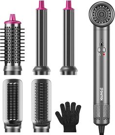 About this item
Upgrade Negative Ions 6 IN 1 Hair Styling Tools: The versatile stylers include a hair dryer, straightening brush, left & right rotating curling iron, thermal brush for straightening and volumizing, and massage hot brush to meet the demand of your style; The hair dryer curler releases 200 million Negative ion airflows to reduce frizz and static in the hair, leaving it smoother and shinier, care for your hair during drying; Perfect for creating different hairstyles for different hair lengths
Professional High-Speed Hair Dryer: Jolitoi hair styler with a high-speed motor up to 110,000 RPM and powerful airflow up to 35m/s which is 6 times more than an ordinary air styler to fast dry hair while emitting minimal heat Hair Dryer Curler, Different Hair Lengths, Blow Dryer Brush, Thermal Brush, Hot Brush, Dryer Brush, Blow Dry Brush