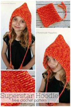 Hoodie Crochet Pattern, Hoodie Crochet, Crochet Hooded Scarf, Crochet Hood, Crochet Hoodie, Crochet Hat Free, Crochet Knit Hat, Hoodie Pattern, Crochet Beanie Pattern