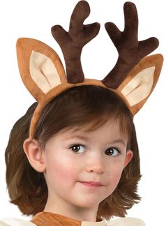 Infants/Toddlers Debbie the Deer Costume Includes romper with white spotted shoulders, white spotted pull-on tights, and antler headband Let your child's imagination run wild as they transform into a majestic forest creature with our infants/toddlers' Debbie the Dear costume. Perfect for Christmas plays or day-to-day playtime, this costume is sure to stand up to all their deer-est adventures. Your little deer will be the talk of the forest as they prance and frolic through the night! Reindeer Fancy Dress, Deer Halloween Costumes, Dear Costume, Deer Costume, Christmas Fancy Dress, Antler Headband, Reindeer Headband, Christmas Play, Reindeer Antlers