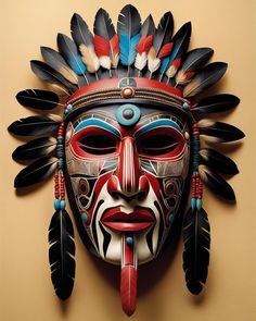 Ceremonial tribal mask #ilikeiwantilove #ai #aiart #nativeamerican #nativeart #mask @nightcafestudio Beautiful Mask Design, Aesthetic Mask Design, Masks Illustration, Indian Mask, African Masks Art, African Mask, Aesthetic Mask, Paper Mache Art Sculpture