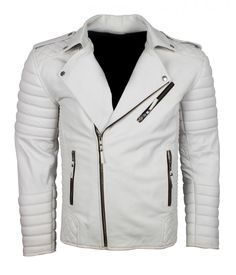 Buy Men's White Vintage Biker Leather Jacket available at US Leather Mart. White Leather Jackets, Biker Jacket Outfit, Leather Jackets For Men, White Motorcycle, Biker Coat, Biker Leather Jacket, White Leather Jacket, Motorcycle Jacket Mens, Vintage Biker