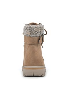 A comfortable, lightweight sole sets the stage for the Hearty lace-up boot from Cliffs by White Mountain Shoes. The city hiker gets an upgrade with decorative zipper and buckle accents. A knit collar adds a snuggly style to this cold weather staple.Textile UpperSynthetic LiningSynthetic OutsoleSynthetic Footbed1" Heel height5" Shaft heightBootie available in sizes 6-9 whole and half sizes, 10, 11 Lace Up Boots Women, White Mountain Shoes, Mountain Shoes, Shoe Carnival, White Mountain, Collars For Women, Classic Disney, Leather Shops, Cozy Knits