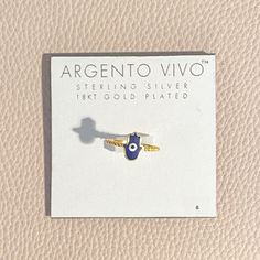 Argento Vivo Hamsa Ring. Size 8. Has Never Been Removed From Display Backing. 18kt Gold Plated Sterling Silver. Hamsa Ring, Ring Color, Gold Plated Sterling Silver, Womens Jewelry Rings, Gold Plate, Ring Size, Women Jewelry, Sterling Silver, Ring