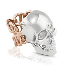 DESCRIPTION: This detailed 14k solid gold skull ring features a skull cradled on two anchor chain style rose gold shanks .The skull ring weighs 40 grams and is available in an all diamond set configuration for an additional price as well. Contact us DETAILS: Item Code 99105G Metal Color Based on Gold Color Selection Metal Type 14K Gold Item Weight 40 grams Width 33 mm Gold Skull, Anchor Chain, Jewelry Appraisal, A Skull, The Skull, Skull Ring, Diamond Set, Metal Color, Chain Styles