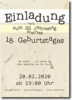 an old poster with the words finladung in german on it's side