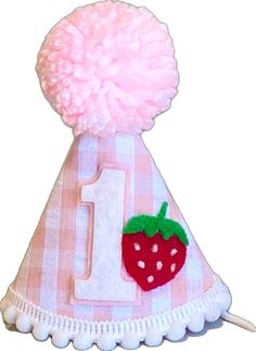 Berry Sweet Party, First Birthday Hat, Strawberry Hat, Berry First Birthday, First Birthday Hats, Strawberry Birthday, Girl 1st Birthday, Strawberry Party, Sweet Party