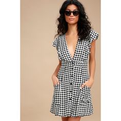 Reposhing This Item I Purchased From @Casuallytrendy. Loved It, But Ready To Rotate For Something New. Questions? Leave A Comment Below! Gingham V-neck Mini Dress For Picnic, Summer Black Plaid Dress, Spring Black Plaid Mini Dress, Chic Plaid Beach Dress, Spring Black Plaid Mini Length Dress, Casual Gingham Mini Dress, Black Plaid Mini Dress For Spring, Black Plaid Mini Dress For Summer, Summer Plaid Black Dress For Picnic