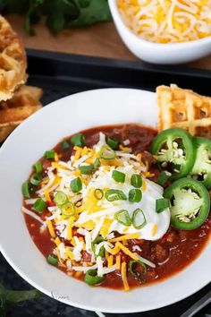 Classic Chili Bowl Recipe with Cornbread Waffles | ©GarrisonStreetEats |Classic | Chili | Bowl | Recipe | Cornbread | Waffles | Beef | Easy | Best | Texas | Mexican | Meat | Red | Entrees | Pantry | with Beans | Chili Seasoning | Homemade | Crockpot | Slow Cooker | Vegetables | Chili Recipe Crockpot | Crock Pot Chili Recipes | Hearty Chili Recipe | Simple | Chili Dinner | Thick | Chunky | Winter | Fall | Game Day | Super Bowl | Chili Beans | Slow Cooker Chili | Crockpot Beef | Ground Beef Slow Cooker Vegetables, Recipe With Cornbread, Crock Pot Chili Recipes, Pot Chili Recipes, Chili Bowl Recipe, Super Bowl Chili, Beef Chili Crockpot, Recipe Cornbread