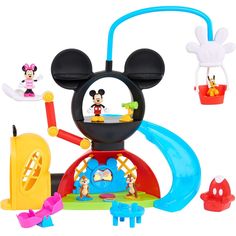 mickey mouse playset with various accessories and figures