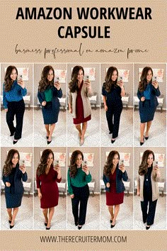 Women’s Work Capsule Wardrobe, Principal Work Outfits, Style For Working Women, Woman’s Work Outfits, Office Clothing For Women, Outfits For Principals, Capsule Work Outfits, Principal Capsule Wardrobe, Principal Clothes Work Outfits