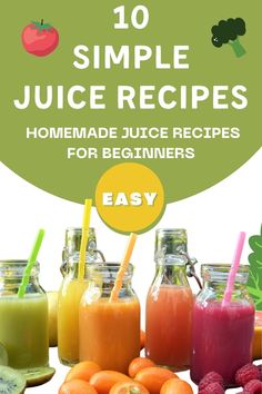 10 simple juice recipes for beginners that are easy to make and great for kids