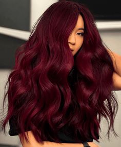 Dark Reds For Hair, Dark Red Burgundy Hair, Hair Colour Ideas Red, Cherry Cola Curly Hair, Cherry Cola Hair Color Formula, Jam Hair Color, Purple Hair Hairstyles, Rich Red Hair Color, Dark Cherry Cola Hair