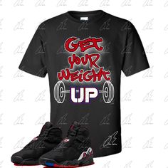 Shirt To Match Jordan Retro 8 Playoffs Air Jordan Retro 8, Jordan Tees, Mens Birthday, Jordan Shirts, Custom Design Shirts, Jordan 8, Nike Air Jordan Retro, Air Jordan Retro, Black Graphic Tees