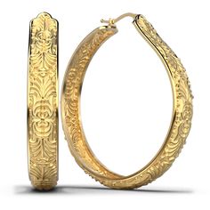 Extra Large Gold Hoop Earrings - Oltremare Gioielli Large Gold Hoop Earrings, 14k Gold Hoop Earrings, Greek And Roman Mythology, Roman Mythology, Italian Jewelry, Earring Crafts, Baroque Fashion, Gold Hoops, Gold Hoop