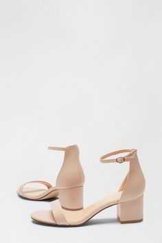 Blush Summer Low Block Heeled Sandal Low Block Heel Sandal, 50th Clothing, Wide Fit Shoes, Heeled Sandal, Low Block Heels, The Low, Shoes With Jeans, Block Heels Sandal, Dorothy Perkins