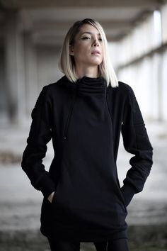 kaliroseclothing Futuristic Streetwear, Black Hoodie Women, Rose Clothing, Unique Hoodies, Dark Fashion, Macedonia, Cotton Hoodie, Zipper Hoodie, Festival Outfit