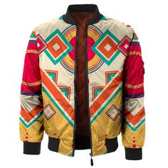 HOLA Bomber Jacket Bohemian Long Sleeve Outerwear For Streetwear, Bohemian Long Sleeve Streetwear Outerwear, Fall Festival Outerwear With Graphic Print, Graphic Print Outerwear For Fall Festival, Multicolor Graphic Print Outerwear For Fall, Graphic Print Long Sleeve Outerwear For Festival, Multicolor Printed Outerwear For Streetwear, Bohemian Printed Winter Outerwear, Multicolor Geometric Pattern Long Sleeve Outerwear