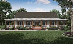 this is an artist's rendering of the country house plans for small homes in texas