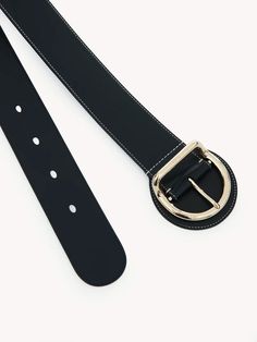 Chloé Tim Belt | Chloé US Modern Calf Leather Belt With Buckle Closure, Luxury Belt With Buckle Closure For Workwear, Luxury Belts With Buckle Closure For Workwear, Chloe Logo, Wide Belt, Leather Working, Waist Belt, Belts For Women, Order Online