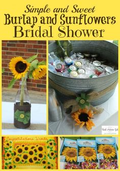 sunflowers and sunflower bridal shower decorations