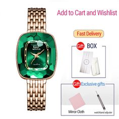 Color: green with box Unique Wrist Watch, Ladies Wrist Watch, Women's Dress Watches, Diamond Watches Women, Honeycomb Design, Crystal Watches, Luxury Diamonds, Exclusive Gift, Green Quartz