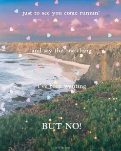 a quote on the beach with confetti in the air and an ocean view