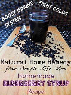 Easy Elderberry Syrup Recipe for an Immune System boost - Simple Life Mom Dried Elderberries, Homemade Elderberry Syrup, Elderberry Benefits, Holistic Remedies, Syrup Recipe, Immune Support