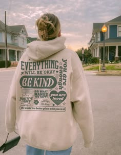 Everything Will Be Okay Hoodie Aesthetic Mental Health Retro Hoodie Self Growth Hoodie Positive Hoodie Therapy Hoodie Mental Illness Hoodie - Etsy Everything Will Be Okay, Self Growth, Letter Print Hoodie, Band T Shirts, Be Okay, Look Plus, Moleskine