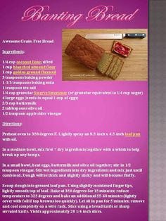 the recipe for baking bread is shown in pink and purple colors, with instructions on how to make it