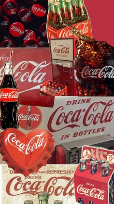 several different types of coca - cola are shown in this collage