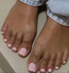 Minimalist Manicure, Italy Nails, Pink Toe Nails, Pink Pedicure, Simple Toe Nails, Nails Collection, Foot Pedicure, Gel Toe Nails, Acrylic Toes