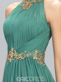 Ladies Evening Dresses, Cheap Gowns, Halter Prom Dresses, A Line Evening Dress, Gaun Fashion, Long Evening Dress, Gold Belt, Beaded Chiffon, Beaded Prom Dress