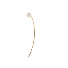 "Pearls" Akoya Pearl Arrow Earring M size – Hirotaka Official Online Store Arrow Earrings, Pearl Earring, Middle Parts, Akoya Pearls, Modern Aesthetic, Belly Button Rings, Medium Size, Ear Cuff, Gold Necklace