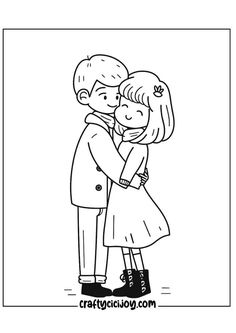 a boy and girl hugging each other with the caption that says, i love you